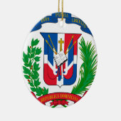 ドミニカ共和国の紋章付き外衣 セラミックオーナメント (右)