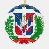 ドミニカ共和国の紋章付き外衣 セラミックオーナメント (正面)