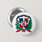 ドミニカ共和国の紋章付き外衣 缶バッジ (正面&裏面)