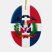 ドミニカ共和国の紋章 セラミックオーナメント (正面)