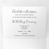 ドミニカ共和国の行き先結婚式 三つ折り招待状 (内部最初)