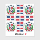 ドミニカ共和国の象徴/武器と国旗 シール (シート)