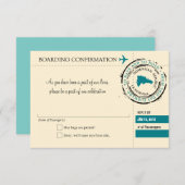 ドミニカ共和国への出発案内 乗車券 出欠カード (正面/裏面)