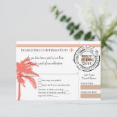 ドミニカ共和国への搭乗券の出欠確認カード 出欠カード (スタンド正面)