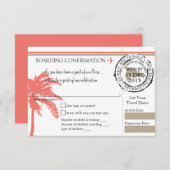 ドミニカ共和国への搭乗券の出欠確認カード 出欠カード (正面/裏面)