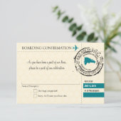 ドミニカ共和国への搭乗券の出欠確認カード 招待状 (スタンド正面)