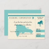 ドミニカ共和国への搭乗券 RSVP (正面/裏面)