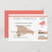 ドミニカ共和国への搭乗券 RSVP | コーラル (正面/裏面)