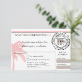 ドミニカ共和国への搭乗券 RSVP | ピンク (スタンド正面)