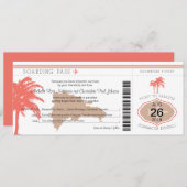 ドミニカ共和国への搭乗結婚パス 招待状 (正面/裏面)