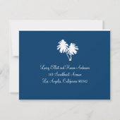 ドミニカ共和国への青いRSVPの搭乗券 出欠カード (裏面)