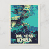 ドミニカ共和国アメージングウミガメ葉書 ポストカード (正面)