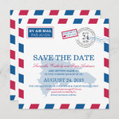 ドミニカ共和国エアメールウェディング・セーブ・ザ・デート 招待状 (正面/裏面)