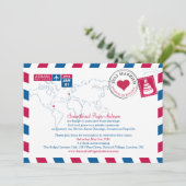 ドミニカ共和国エアメール挙式後 招待状 (スタンド正面)