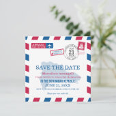 ドミニカ共和国エアメール誕生祝い セーブザデート (スタンド正面)