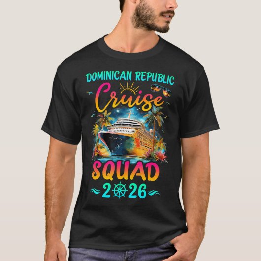 ドミニカ共和国クルーズ同窓会ファミリー 2026 夏 Tシャツ (正面)