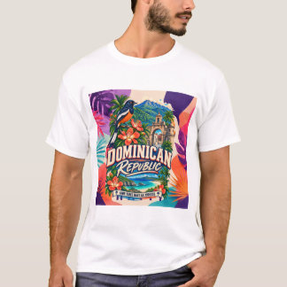 ドミニカ共和国グッドバイブスは住所ありTシャツ Tシャツ