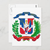 ドミニカ共和国コートオブアームズ ポストカード (正面/裏面)