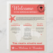 ドミニカ共和国コーラルウェディングウェルカムレター (正面/裏面)