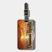 ドミニカ共和国サンセットラゲッジタグ ラゲッジタグ (正面縦)