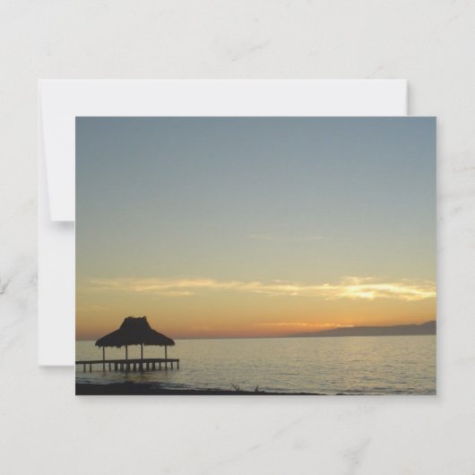 ドミニカ共和国サンセット結婚式招待状 招待状 (裏面)