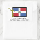 ドミニカ共和国サントドミンゴ東軍ミッションLDS 長方形シール (バッグ)