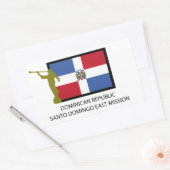 ドミニカ共和国サントドミンゴ東軍ミッションLDS 長方形シール (封筒)