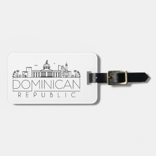 ドミニカ共和国スカイラインラゲージタグ ラゲッジタグ (正面横)