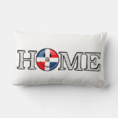 ドミニカ共和国スマイルフラグ引っ越し祝いパーティー ランバークッション (裏面)