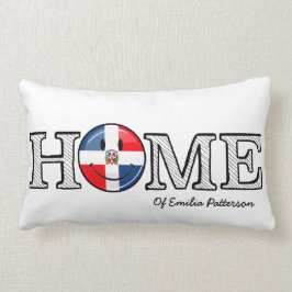 ドミニカ共和国スマイルフラグ引っ越し祝いパーティー ランバークッション