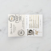 ドミニカ共和国タンパームツリーパスポ結婚ート 招待状 (内部)