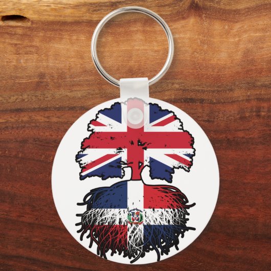 ドミニカ共和国ドミニカ共和国イギリスの木の根 キーホルダー (裏面)