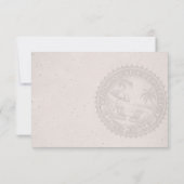 ドミニカ共和国パスポートウェディングRSVPカード 出欠カード (裏面)