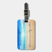 ドミニカ共和国ビーチサンライズ ラゲッジタグ (正面縦)