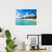 ドミニカ共和国ビーチフロント ポスター (ホームオフィス)