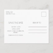 ドミニカ共和国ビーチ結婚式日付の保存 案内ポストカード (裏面)