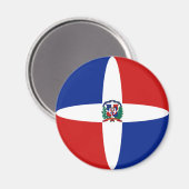 ドミニカ共和国フィッシュアイ国旗の磁石 マグネット (正面/裏面)