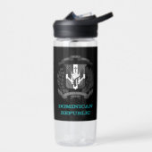 ドミニカ共和国フィットネス&コート・オブ・アームズ/フラグ ウォーターボトル (左面)