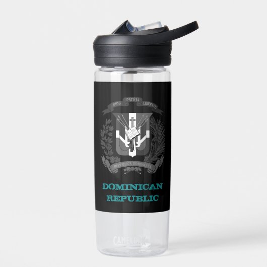 ドミニカ共和国フィットネス&コート・オブ・アームズ/フラグ ウォーターボトル (左面)