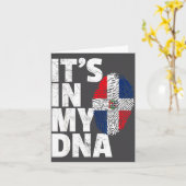 ドミニカ共和国フラグクリスマスのTシャツDNA カード (黄色い花)