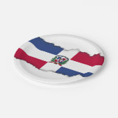ドミニカ共和国フラグ ペーパープレート (アングル)