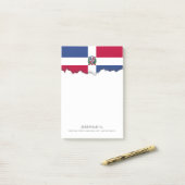 ドミニカ共和国フラグ ポストイット (デスク上)