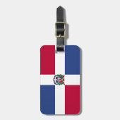 ドミニカ共和国フラグ ラゲッジタグ (正面縦)
