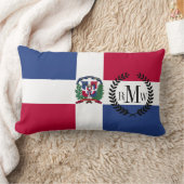 ドミニカ共和国フラグ ランバークッション (ブランケット)