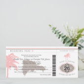 ドミニカ共和国ブラウン及びピンクへの搭乗券 招待状 (スタンド正面)