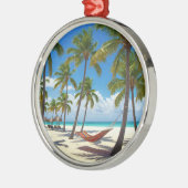 ドミニカ共和国プンタカナビーチ旅行 メタルオーナメント (左)