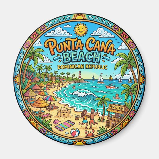 ドミニカ共和国プンタカナビーチ マグネット (正面)