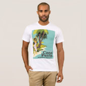 ドミニカ共和国プンタカナ旅行ポスター Tシャツ (正面フル)