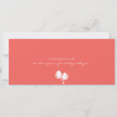 ドミニカ共和国ボーディングパスウェディング招待状 招待状 (裏面)