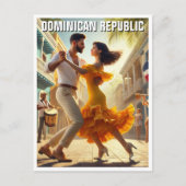 ドミニカ共和国メレングダンサー ポストカード (正面)